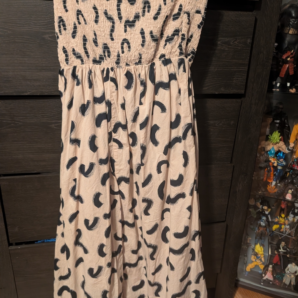 a new day Strapless Dress in Black and Cream